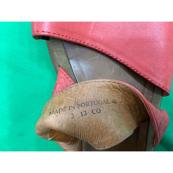 Dansko women’s Red leather slide sandals with two straps size 40 (US 9) - Picture 16 of 16